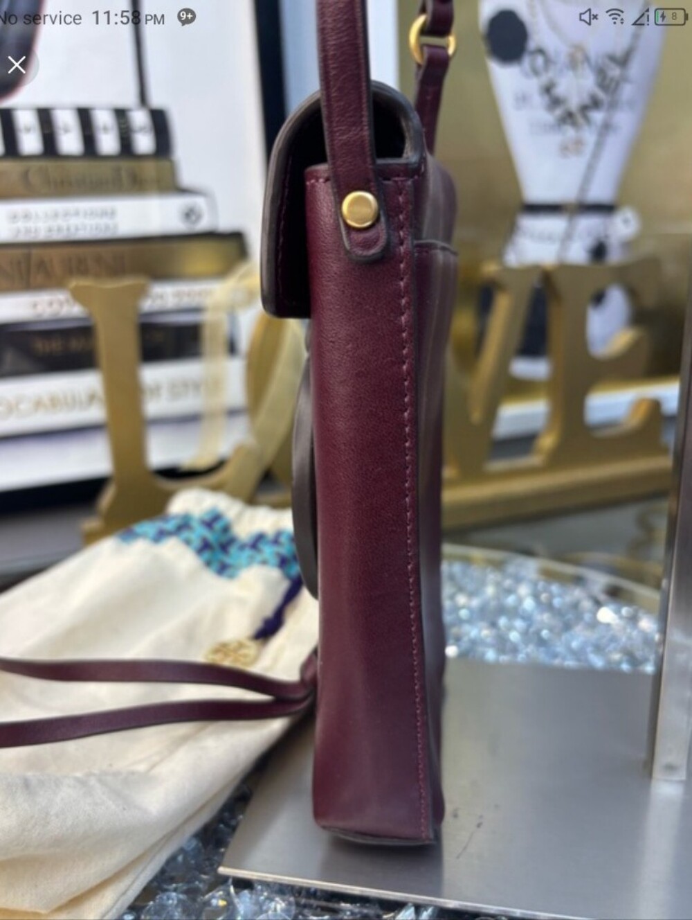 NWOT Tory Burch-Miller Leather Phone Crossbody —(Burgundy❤️🤎) - Picture 4 of 9